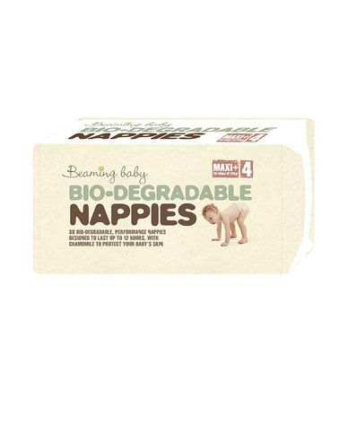 Beaming Baby, Bio Degradeable Nappies Maxi+ Size 4 (9-15kgs) 38 pack