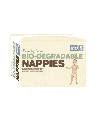 Beaming Baby, Bio Degradeable Nappies Junior (15+ kgs) 34 pack